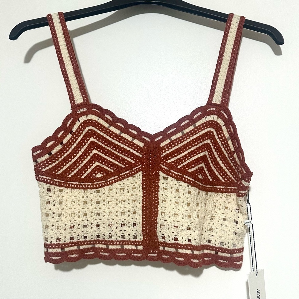 NWT Jason Wu Cottage Core Crochet Crop Tank 4